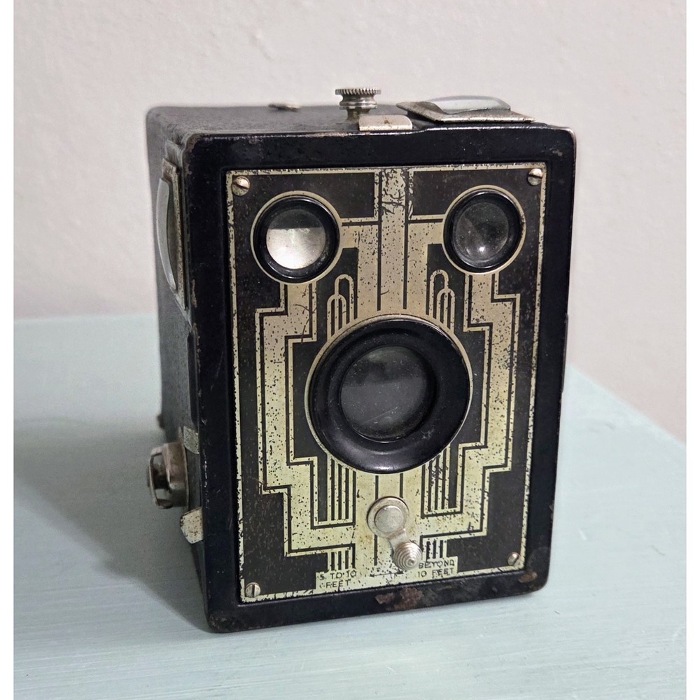 1930s Vintage Kodak Brownie Junior Six-20 Art Deco Box Camera FOR PARTS REPAIRS